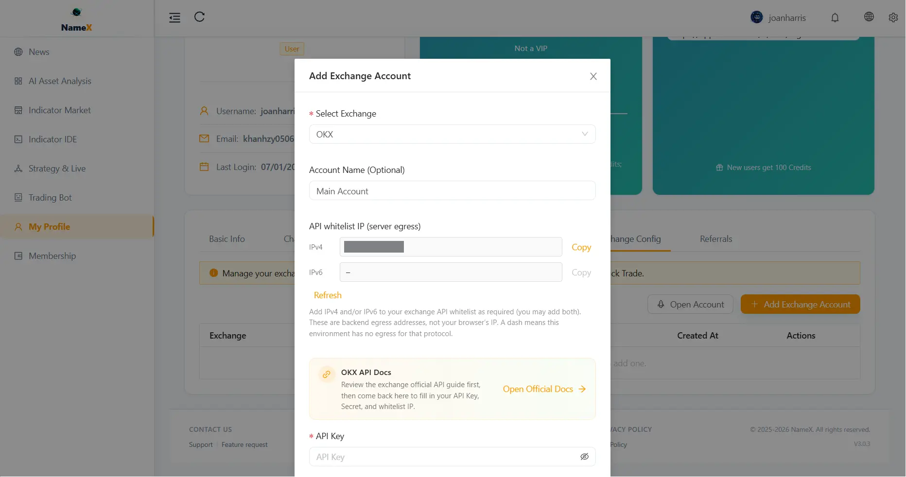 Exchange Configuration